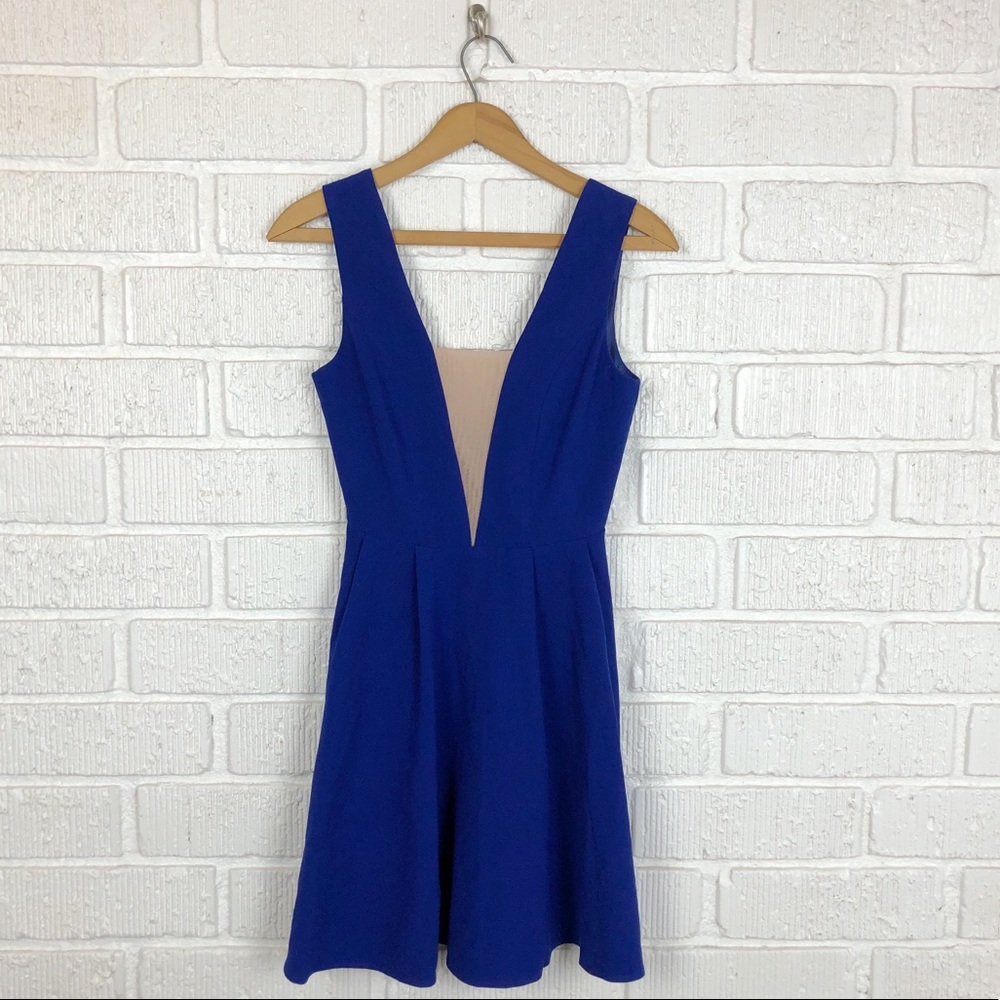ASOS blue fit and flare dress size 2